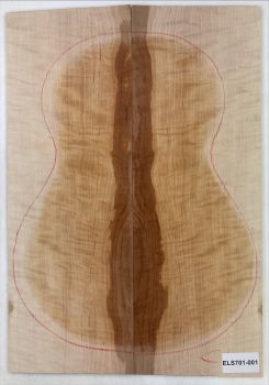 Back & Sides Swiss Pearwood unsteamed, flamed AAA, Classic